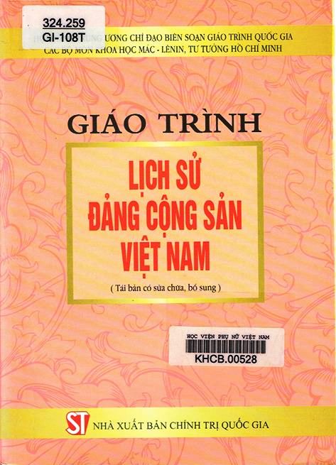 GIỚI THIỆU SÁCH: Giáo trình Lịch sử Đảng cộng sản Việt Nam