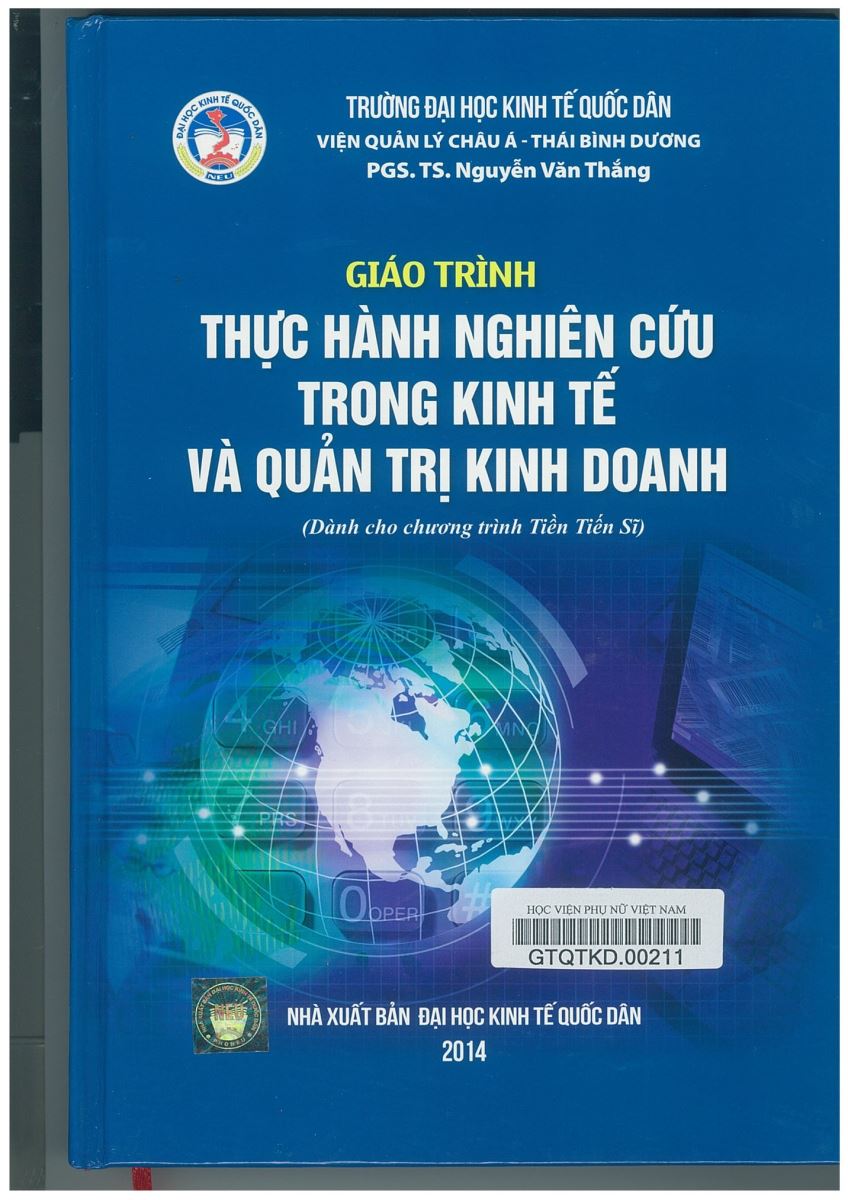 Giới thiệu sách: Giáo trình Thực hành nghiên cứu trong kinh tế và quản trị kinh doanh