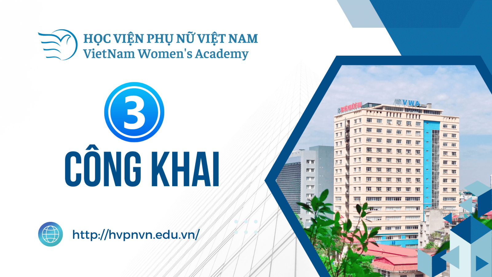 Báo cáo công khai tài chính Học viện Phụ nữ Việt Nam năm 2022 - 2023