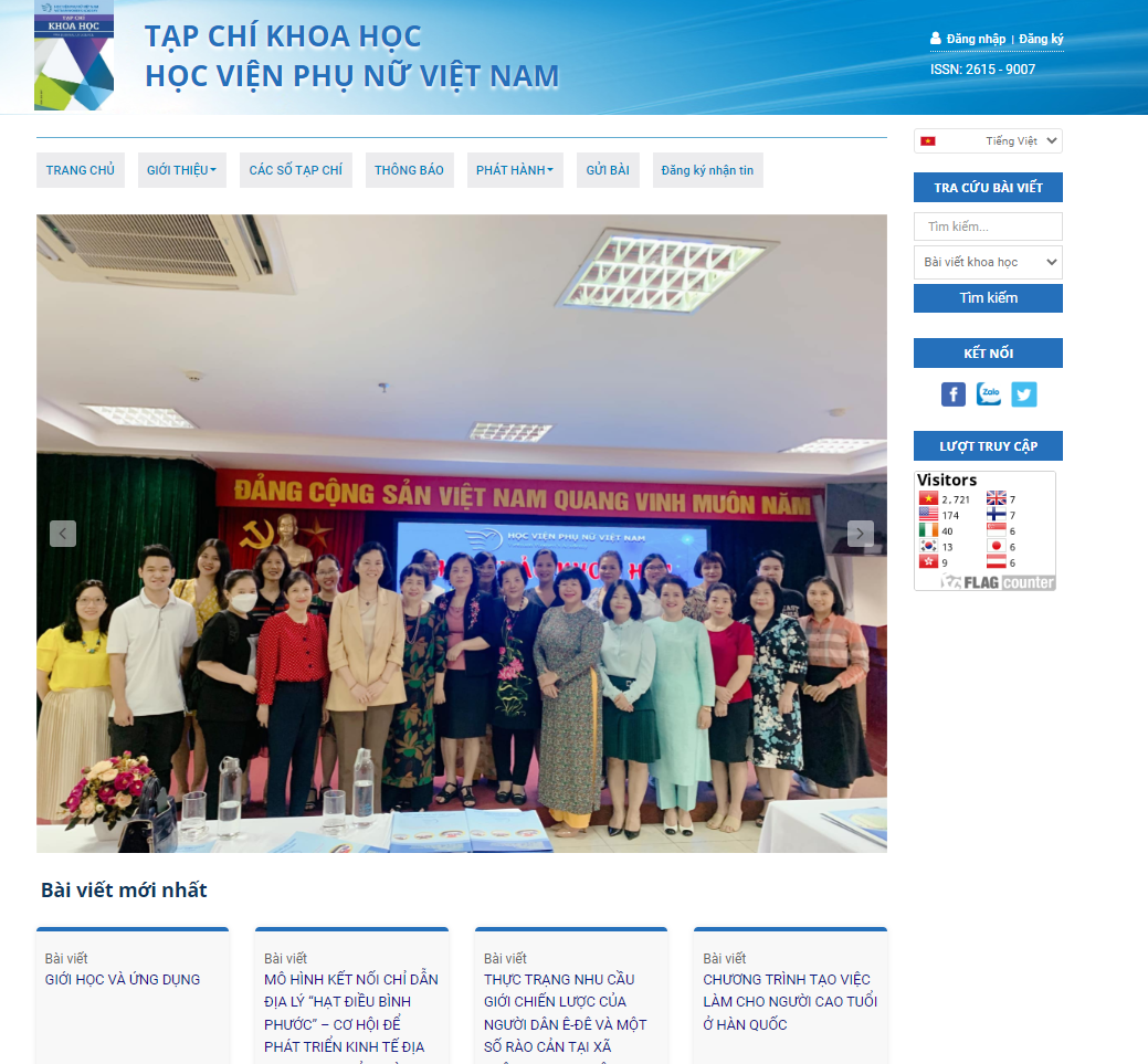 Tạp chí Khoa học Học viện Phụ nữ Việt Nam khẳng định uy tín